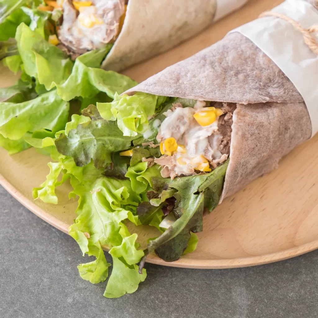 Receita de Wrap de Alface com Atum