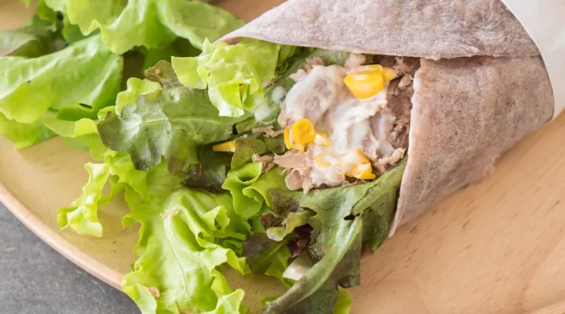 Receita de Wrap de Alface com Atum