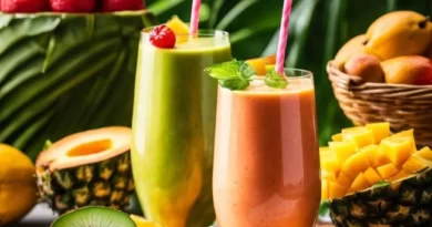 Receita Smoothie Revitalizante de Frutas Tropicais