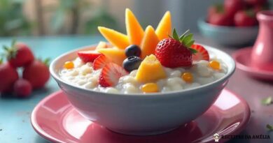 Mingau de Tapioca com Leite de Coco e Frutas: Uma Delícia Tropical