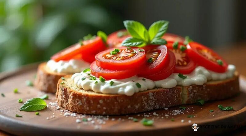 Torrada de pão integral com queijo cottage e tomate: a opção saudável que você precisa experimentar