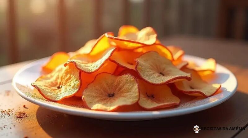 Chips de maçã com canela: A receita irresistível que você precisa experimentar