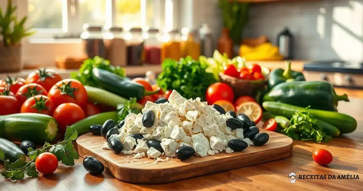 Como preparar a salada grega com queijo feta