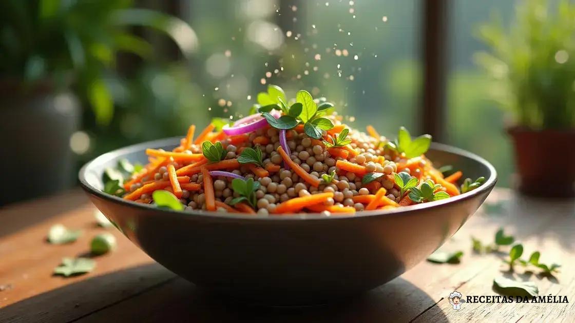 Como preparar salada de lentilha com cenoura