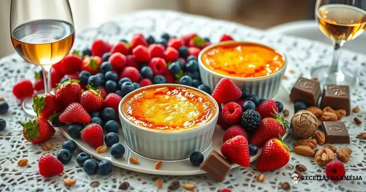 Harmonização de sabores com o creme brûlée