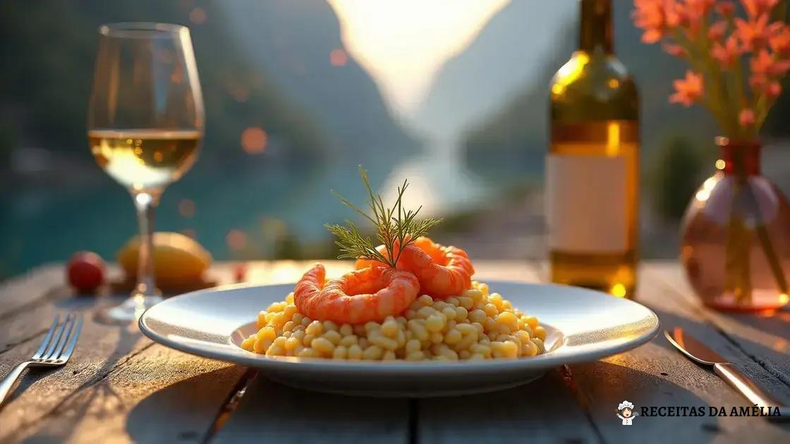 Harmonização perfeita de vinho com risoto