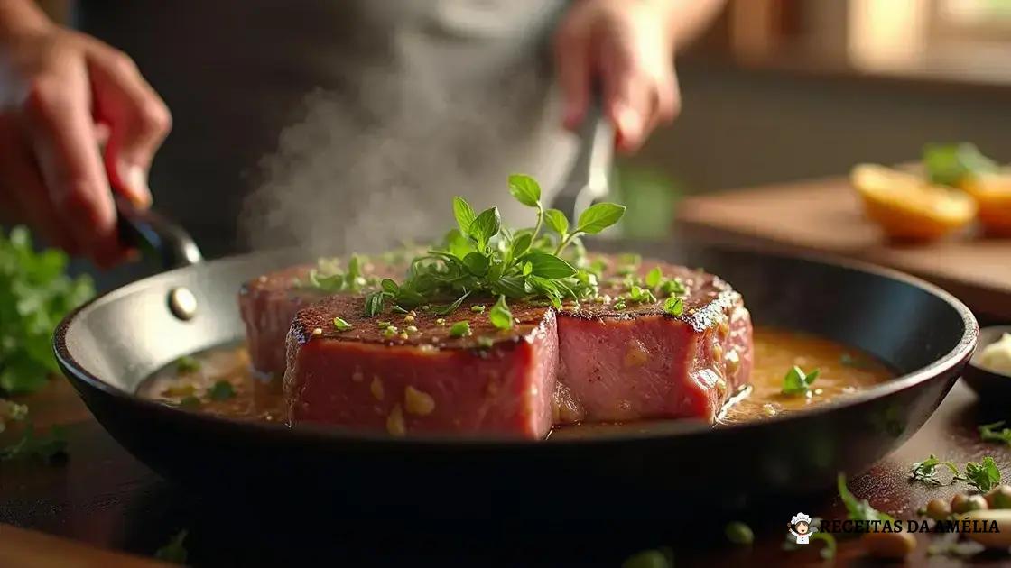 Passo a passo para preparar picanha na manteiga de ervas