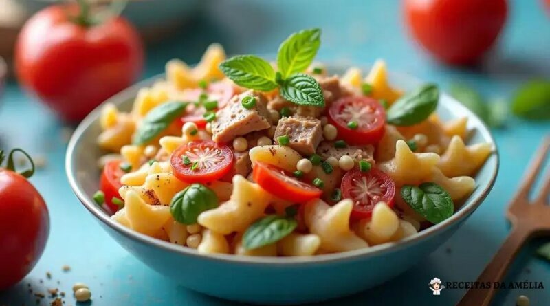 Salada de macarrão integral com atum: a receita perfeita para um lanche saudável