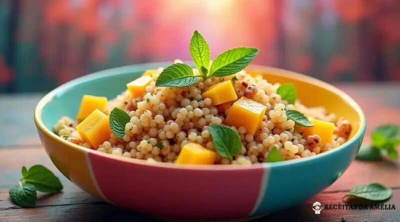 Salada de Quinoa com Manga e Hortelã: Refresque seu Verão com Sabor