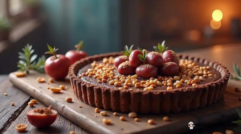 Torta de Chocolate com Crosta de Castanha: Uma Delícia Irresistível