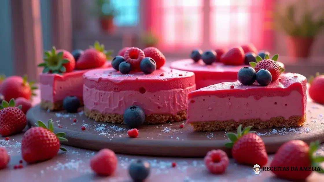 Variações de Cheesecake de Frutas Vermelhas