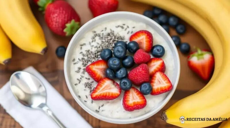 Overnight Oats com Chia e Frutas: Uma Delícia Saudável para o Café da Manhã