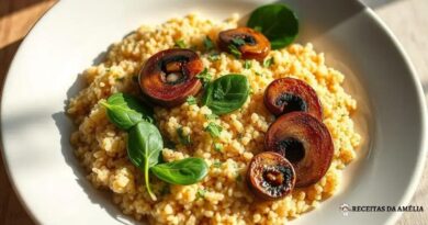 Quinoa com cogumelos e espinafre: uma receita saudável que você precisa experimentar