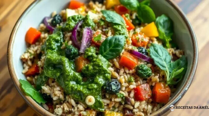 Salada de Grãos com Pesto Vegano: Uma Explosão de Sabores e Saúde