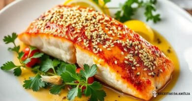 Salmão assado com crosta de gergelim: uma receita deliciosa e inovadora