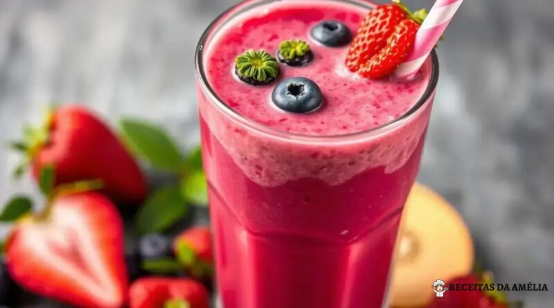 Smoothie Proteico com Frutas Vermelhas: Energize Seu Dia Com Sabor