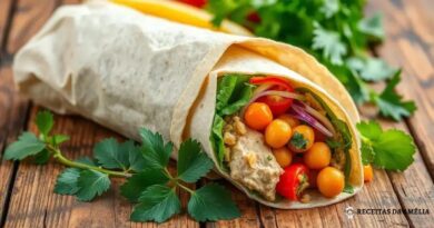 Wrap de Grão-de-Bico com Hummus: Uma Delícia Saudável e Nutriente